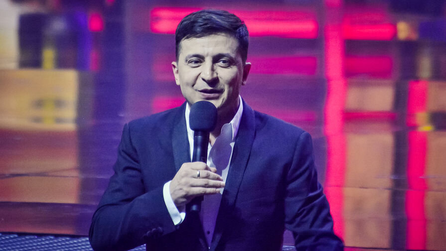 Кандидат в президенты Украины Владимир Зеленский во время концерта студии «Квартал-95» в Киеве, 13 марта 2019 года / Aleksandr Gusev/Global Look Press via ZUMA Press  