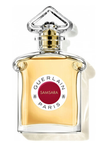 Samsara Eau de Parfum Guerlain — это аромат для женщин, он принадлежит к группе цветочные древесно-мускусные. Samsara Eau de Parfum выпущен в 2021 году. Верхняя нота: Цитрусы; средние ноты: Иланг-иланг и Жасмин; базовые ноты: Сандал, Ирис, Ваниль и Бобы тонка.