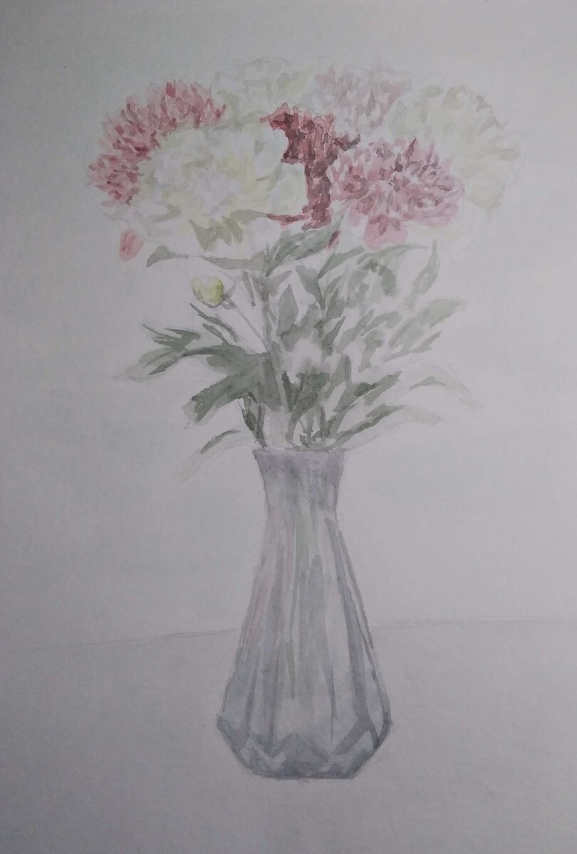 Пионы🌺 простите за качество фотографии, сейчас дождь идет, поэтому освещение слабое