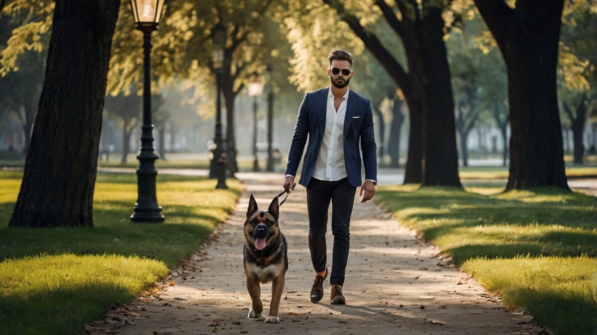 Мужчина собачник. Для создания семьи удачный выбор, или нет? Источник: ИИ