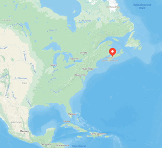 Расположение острова Оук. Фото: Яндекс карты