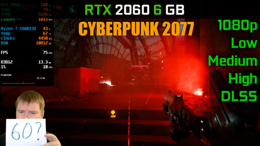 RTX 2060 - Cyberpunk 2077. Тест FPS. Пёсий город ждет