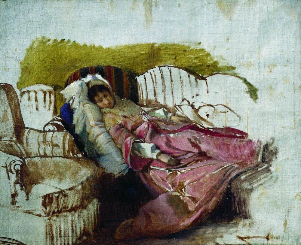 И. Репин "На диване"