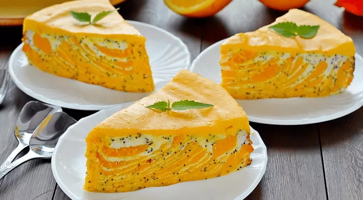 Тыквенный пирог с творогом