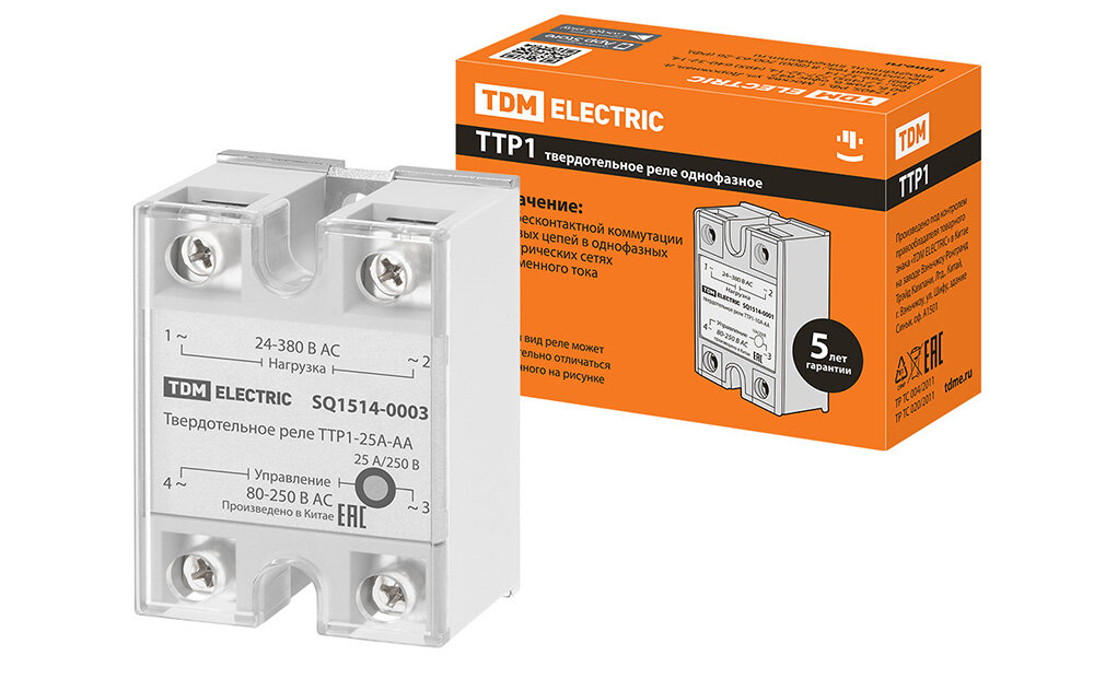 Твердотельное реле ТТР1-25А-AА TDM ELECTRIC 