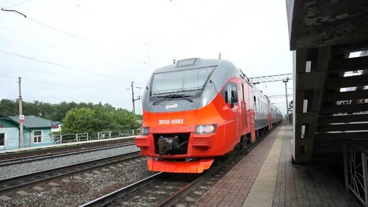 Электропоезд ЭП3Д-0092. Покатушки от Депо до Белоярска+отправление.