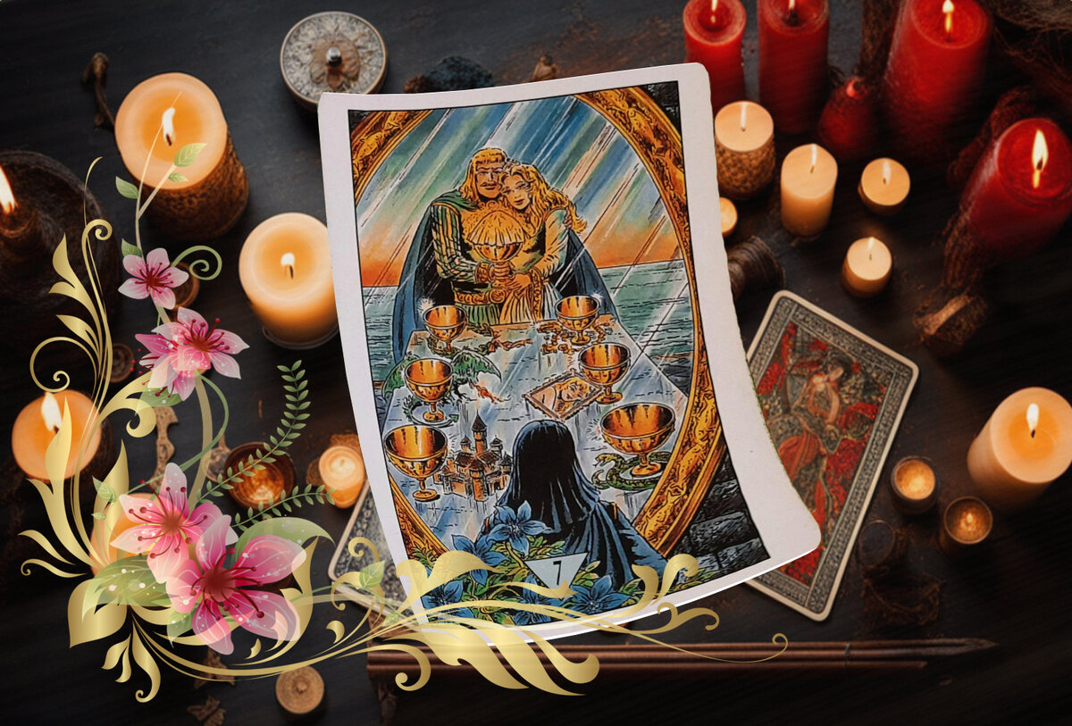 Семерка Кубков - нет ясности - Таро Зеркало Судьбы