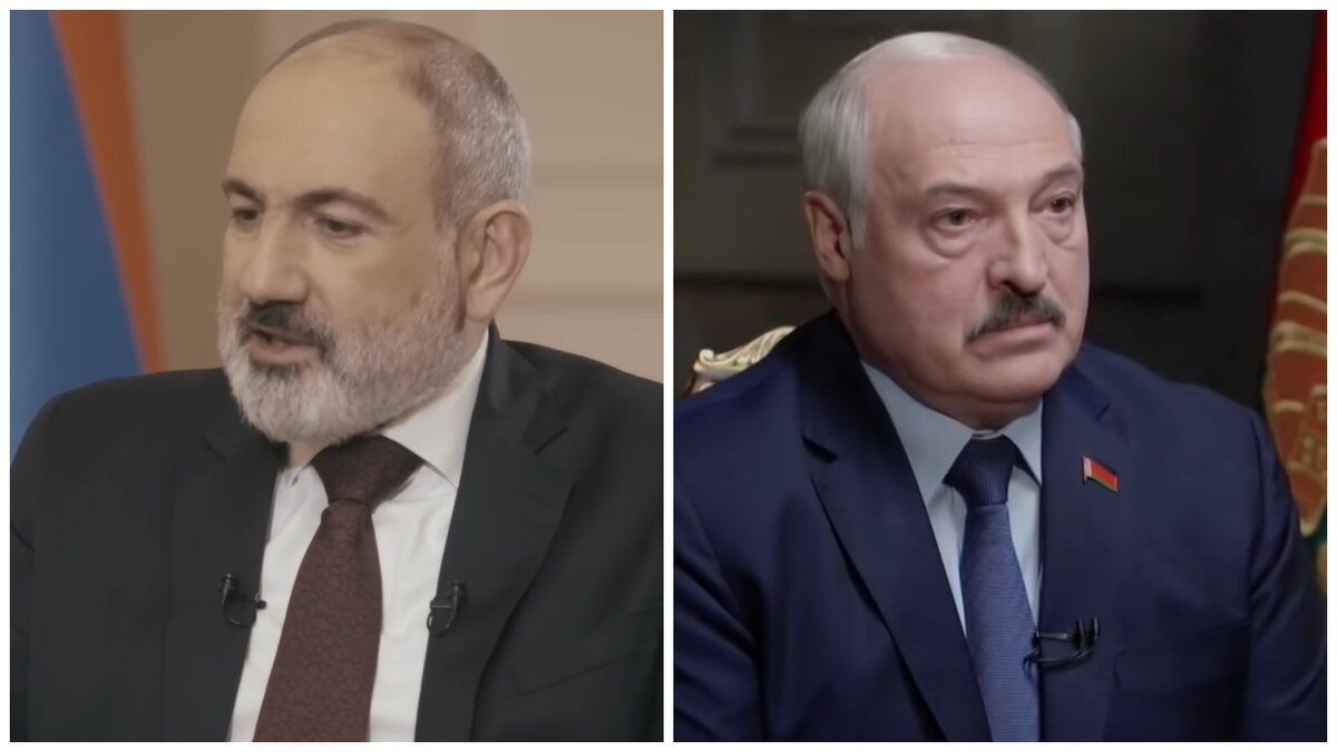 Никол Пашинян и Александр Лукашенко. Кадр: YouTube.com