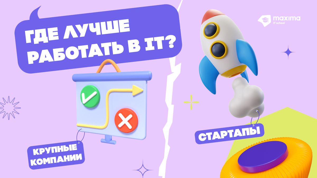 Где лучше работать в IT : Стартапы VS Крупные компании | Учебный центр  компании Maxima | Дзен