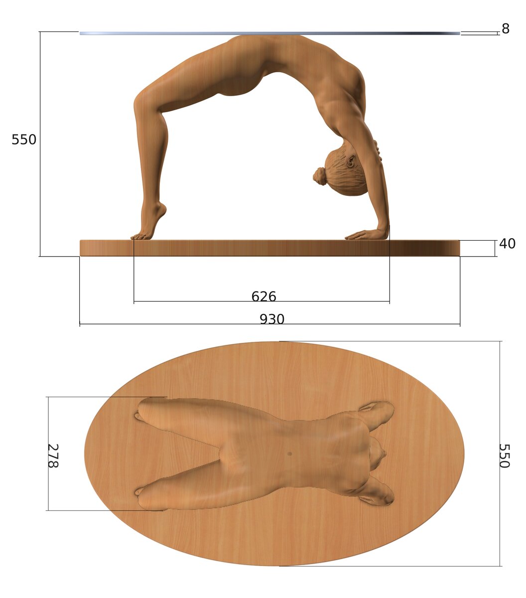 3D модель журнального столика