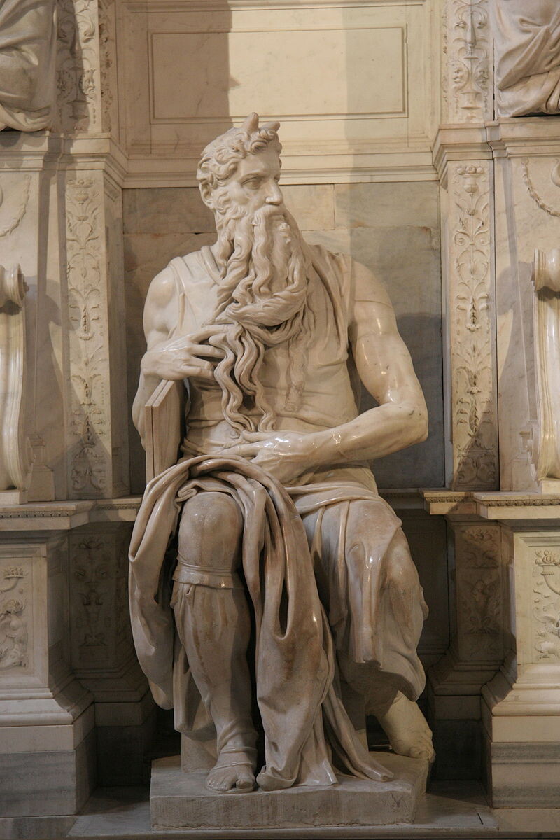 Моисей, Микеланджело, базилика Сан-Пьетро-ин-Винколи, Рим, 1513—1515.