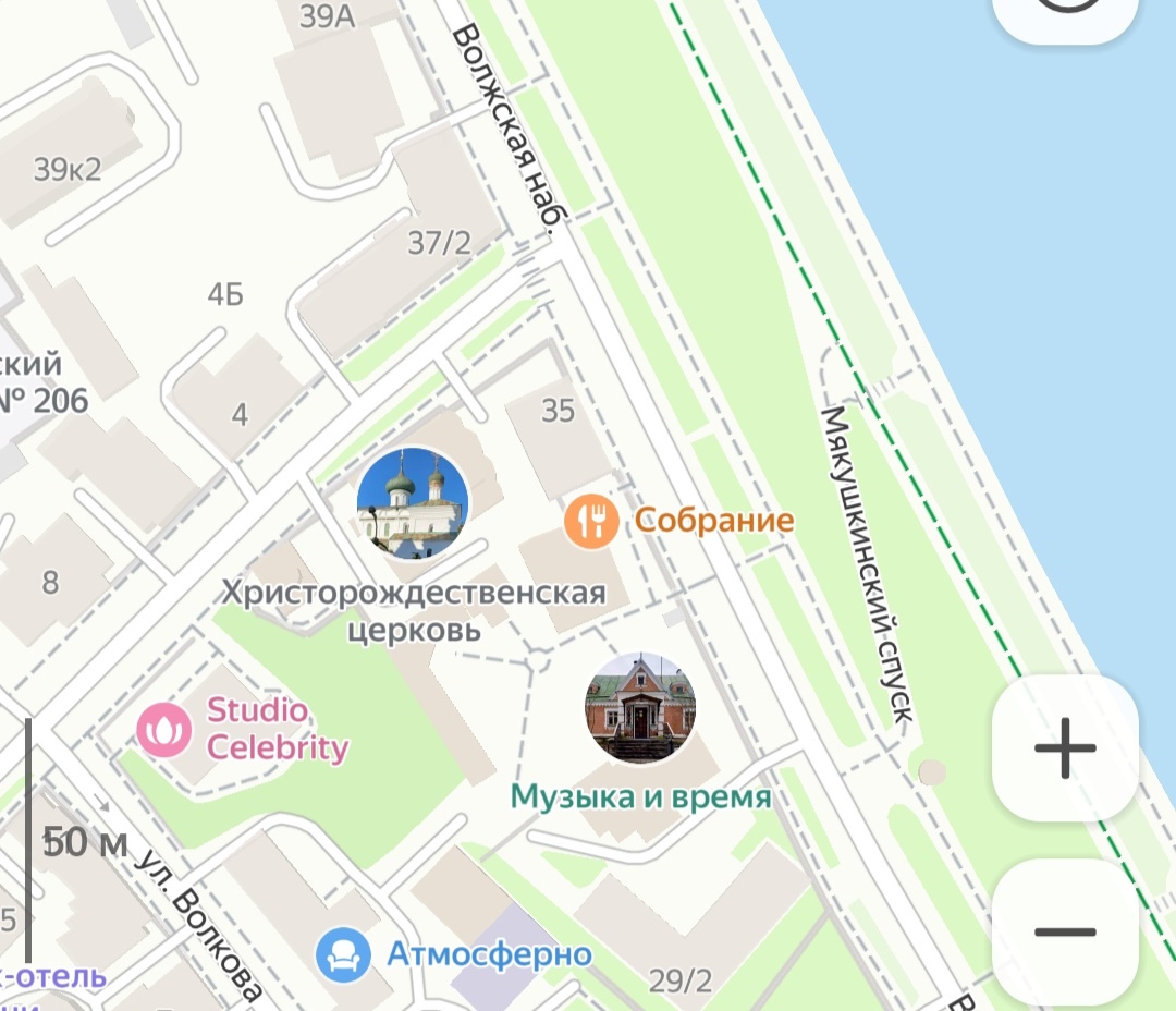 Расположение музейного комплекса "Музыка и время" им. Джона Мостославского на Яндекс карте