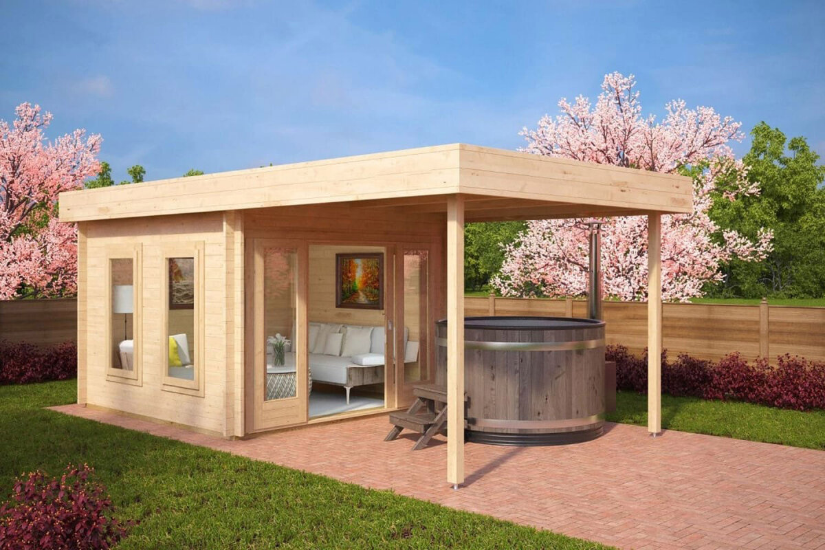 Гриль-домик 3х6 с навесом 