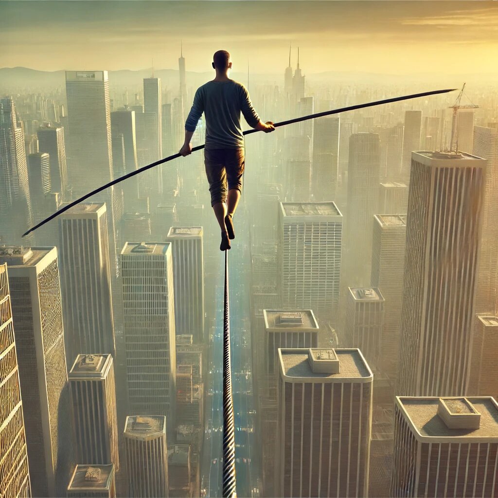 Образ канатоходца символизирует баланс между умом и разумом человека, которые обостряется во время практики Аскезы. 