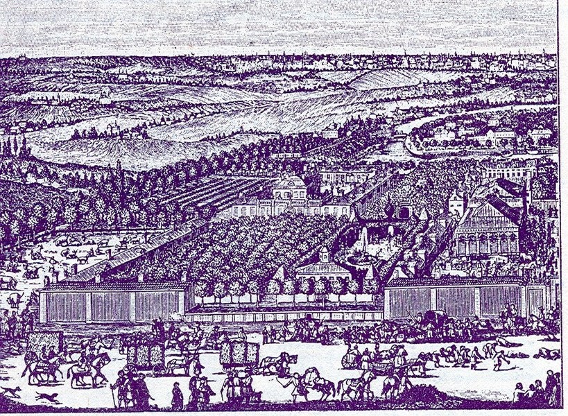 Генрих де Витте, Немецкая слобода в конце XVII века, гравюра. Источник: ru.m.wikipedia.org
