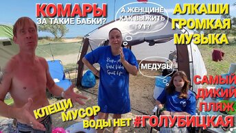 #ГОЛУБИЦКАЯ. Медузы - Алкаши, клещи, комары, мусор, все зас... ли! ПОЛНАЯ Ж.. Дикие пляжи.