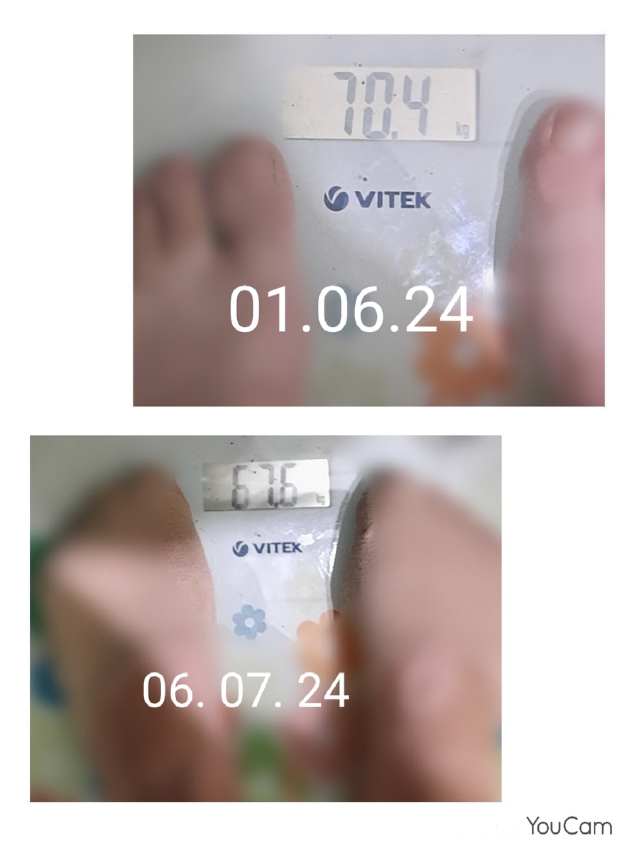 - 2.8 кг, я считаю неплохо, но эту неделю я слежу за питанием и поэтому 50 % отвеса можно сказать за неё 