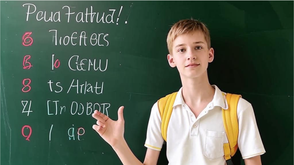 Студент, отвечающий на уроке английского языка, по версии ИИ