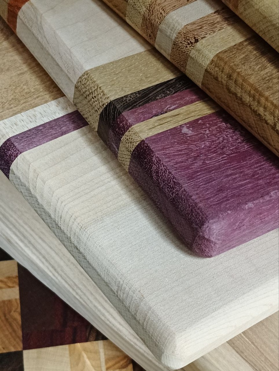 Разделочные доски из ценных пород дерева, серия "Доски-Полоски"