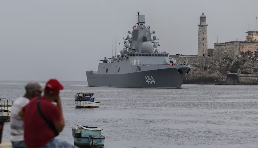 Прибытие "Адмирала Горшкова" в порт Гаваны