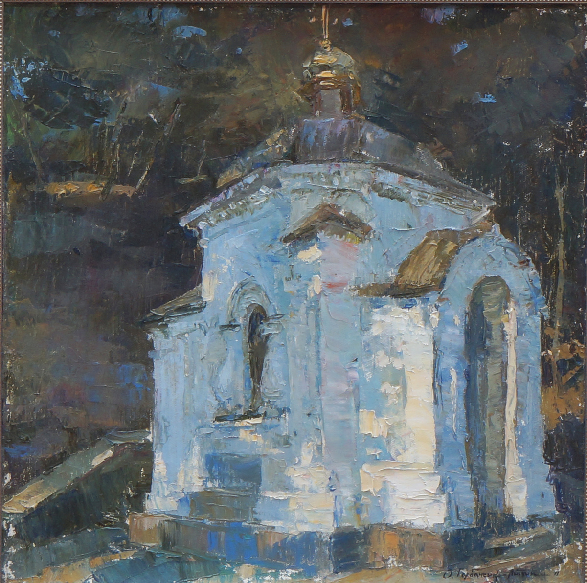 Часовня Св. Феодосия из серии Виды Киево-печерской Лавры 2011 45.5х45