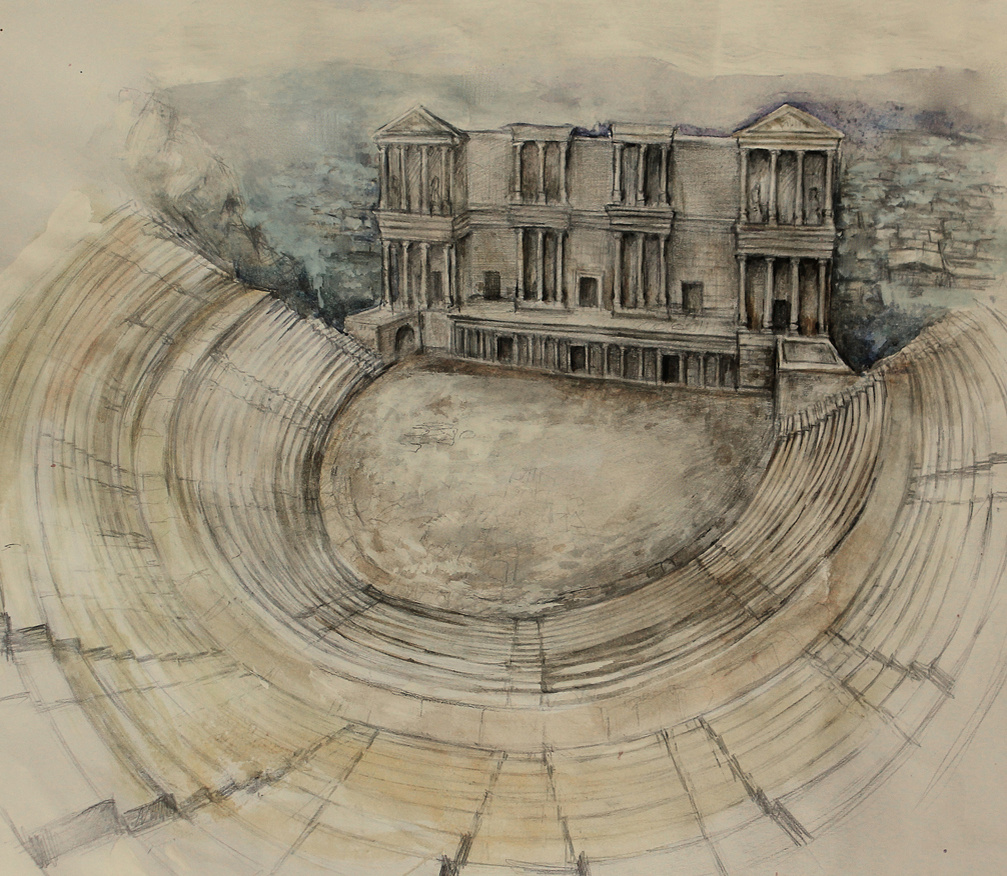 Римский театр в Пловдиве, художественная реконструкция