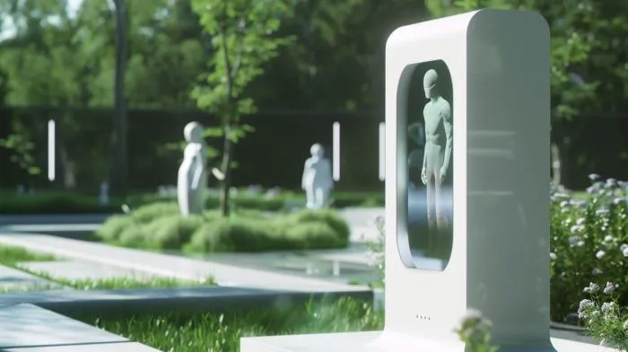 Визуализация роботизированного кладбища, которое станет следующим этапом в рамках развития сервиса. // Иллюстрация предоставлена экспертом