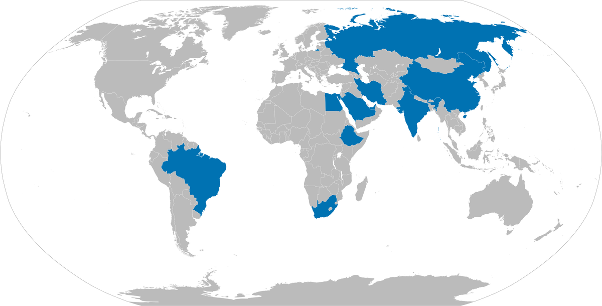 Страны БРИКС+ на начало 2024 года. Авторство: Cflm001
