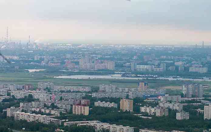 район города рядом с Омским нефтезаводом