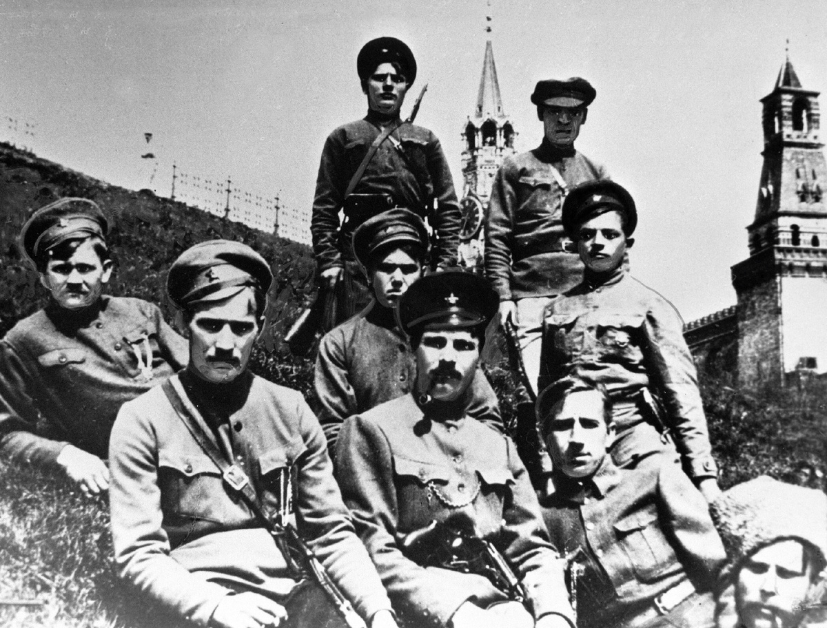 Латышские красные стрелки, охранявшие Кремль после переезда Советского правительства из Петрограда в Москву. © Sputnik