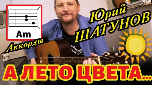 ЮРИЙ ШАТУНОВ - А ЛЕТО ЦВЕТА (ПРОСТАЯ ПЕСНЯ НА ГИТАРЕ) АККОРДЫ БЕЗ БАРРЭ (КАК ИГРАТЬ) COVER 🎸