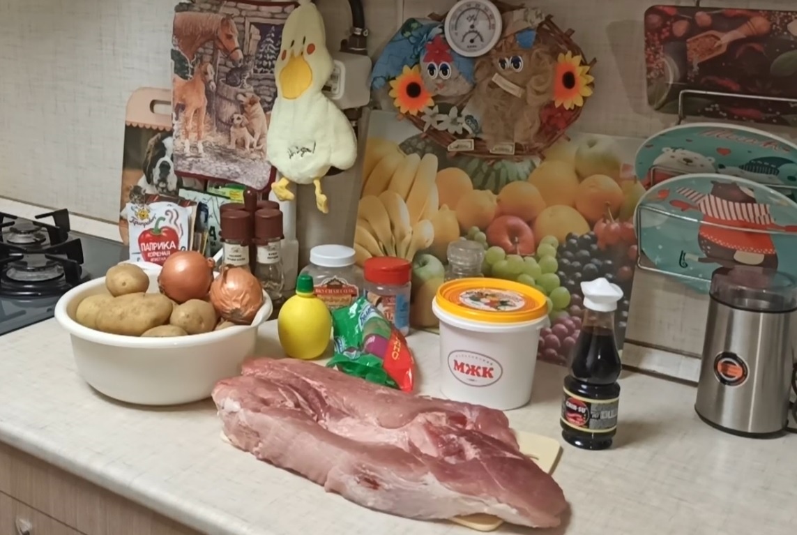 ингредиенты для мяса по французски