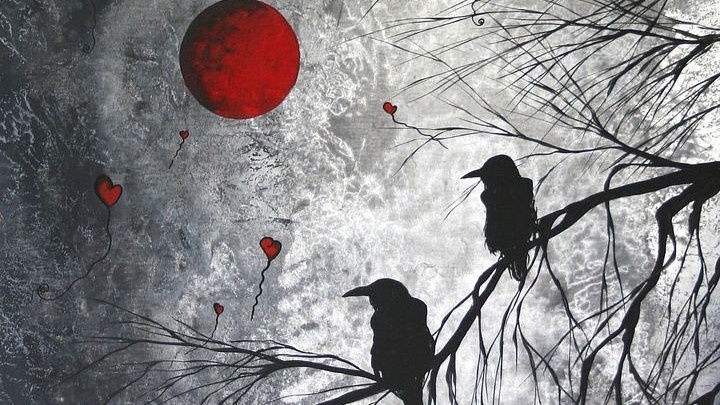 Красно-чёрная Луна. Фото ar.pinterest.com