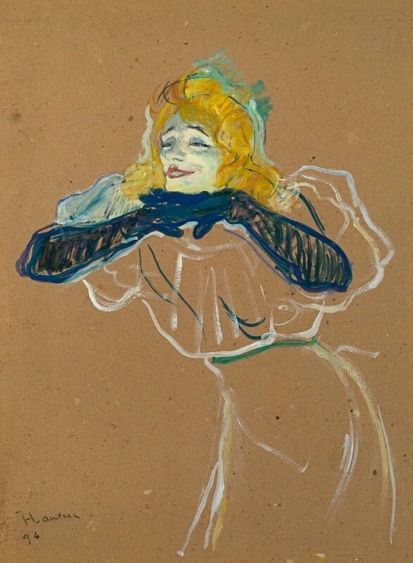 А. де Тулуз-Лотрек. Певица Иветт Гильбер. 1894