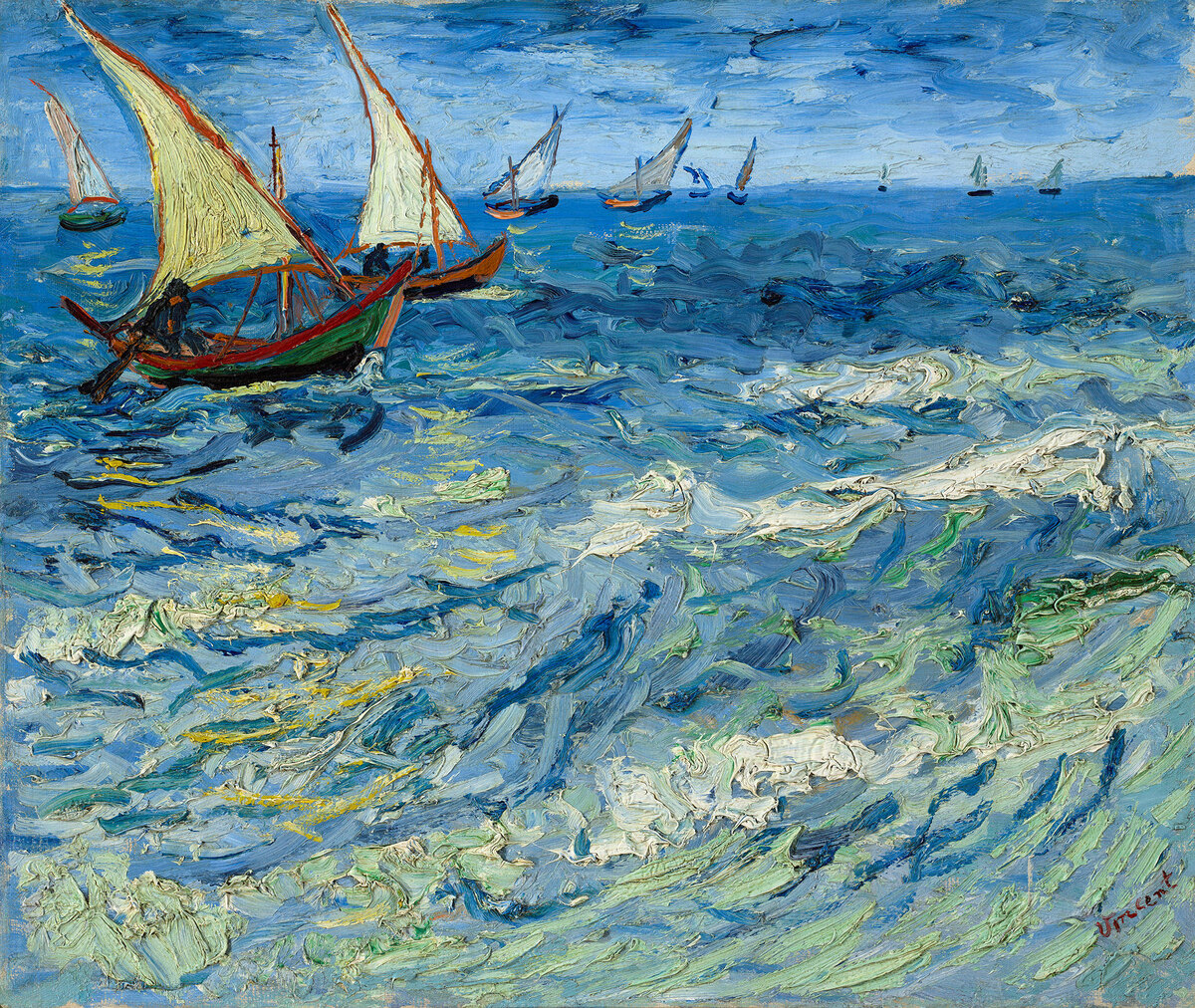 В. Ван Гог. Море в Сент-Мари. 1888