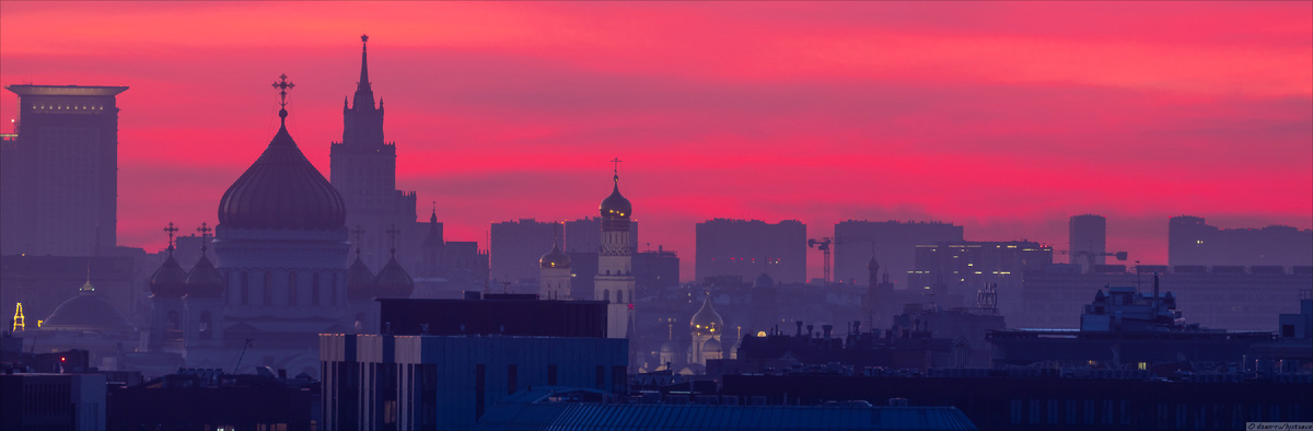 Рассвет в Москве. Вот такая красота.-2