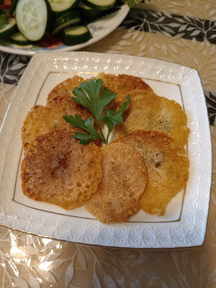 Нутовые оладушки, рецепт. Фото автора