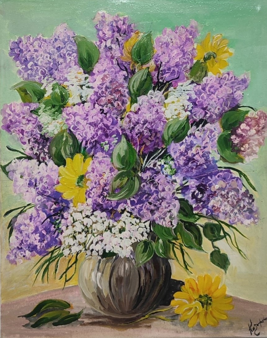 "Неизвестная сирень", 2023, масло, холст на подрамнике, 50х40 см, 13000 ₽