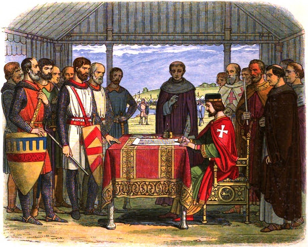 Великая хартия вольностей (лат. Magna Carta) — политико-правовой документ, составленный в июне 1215 года на основе требований английской знати к королю Иоанну Безземельному и защищавший ряд юридических прав и привилегий свободного населения средневековой Англии