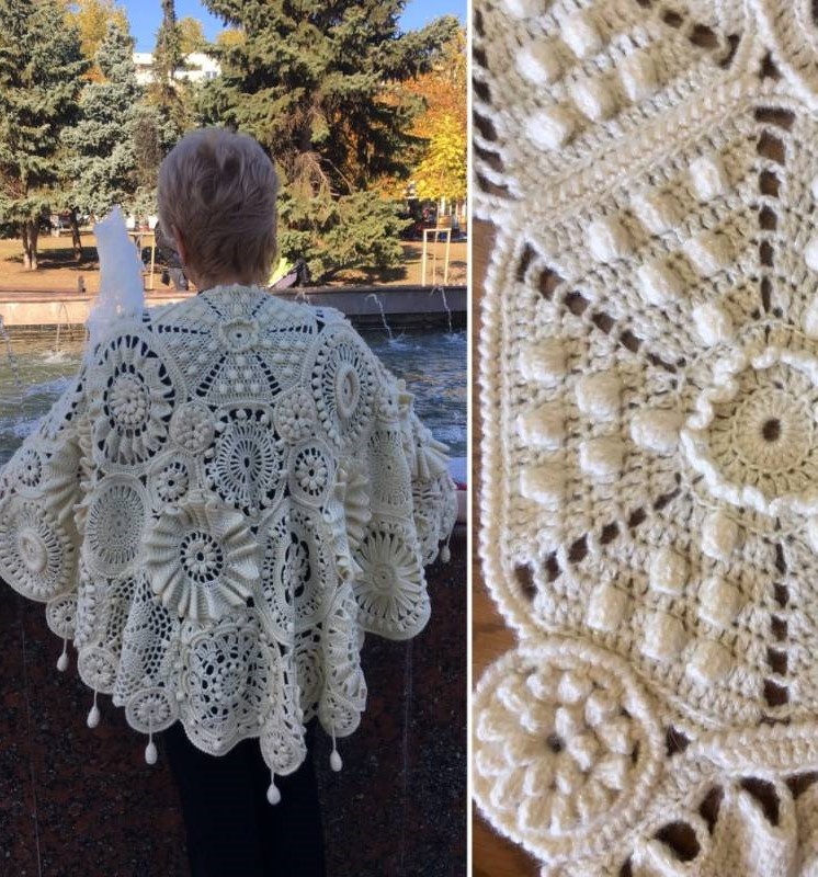 Шаль Медальоны по мотивам шали  Medallion Medley от Ники Эпштейн.