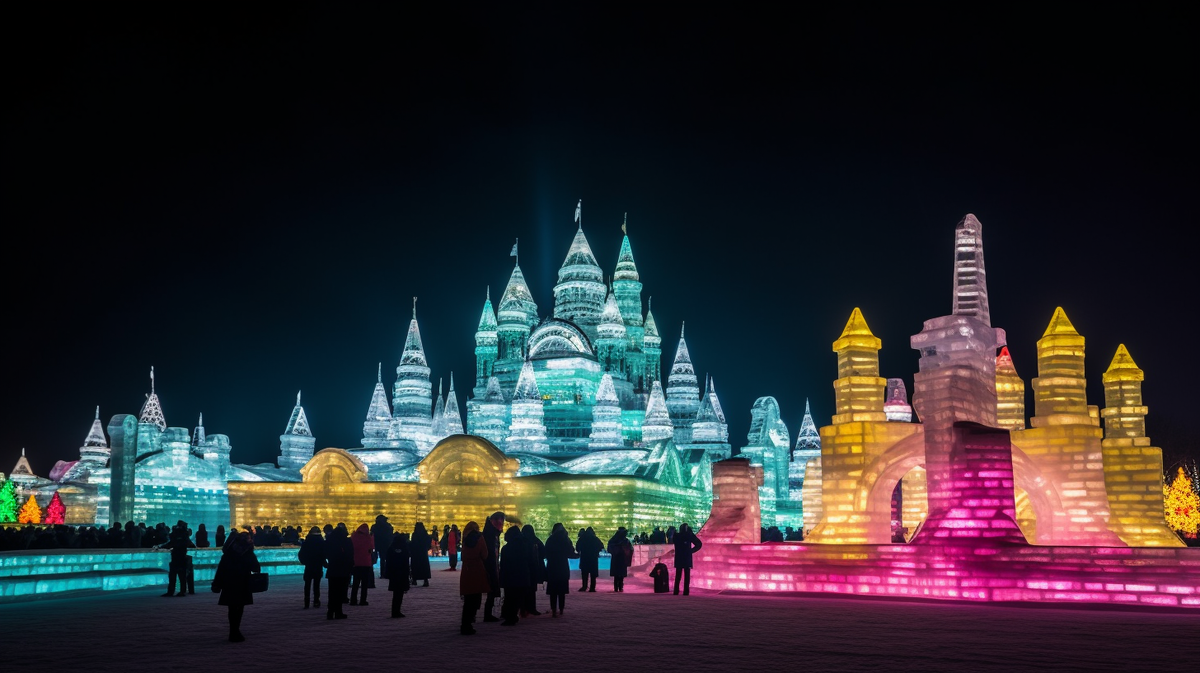 #Харбинский ледяной фестиваль #ПутешествиеВКитай #КороткиеПоездки #ЭкзотикаКитай 