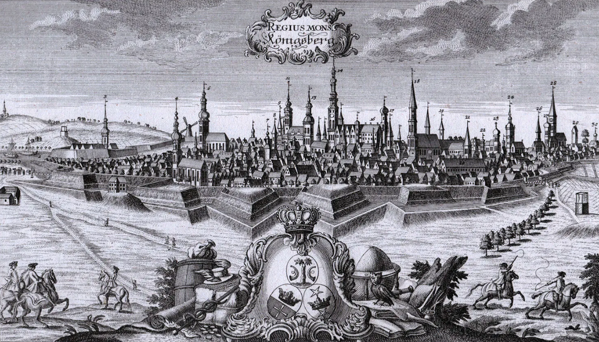 Кёнигсберг с Первым вальным обводом, XVIII век.