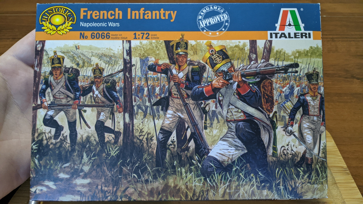 В интересующем меня временном промежутке у «Italeri» есть аж целых два набора, олицетворяющих французскую пехоту той эпохи.