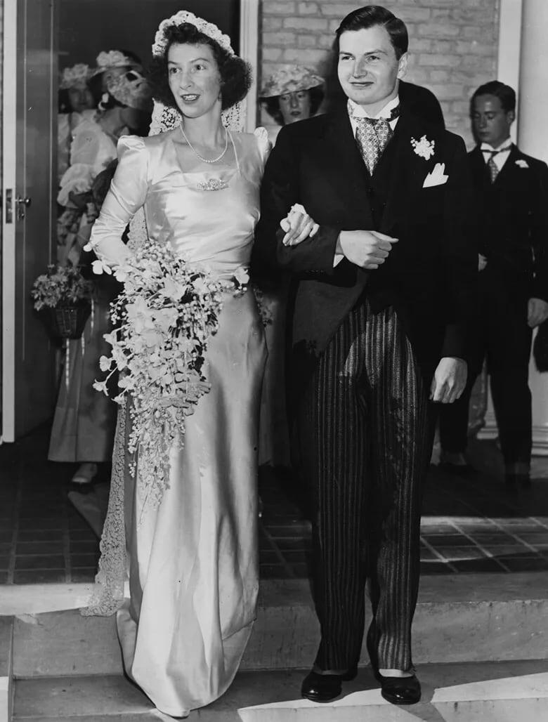 Дэвид Рокфеллер и его жена Пегги в 1940 году