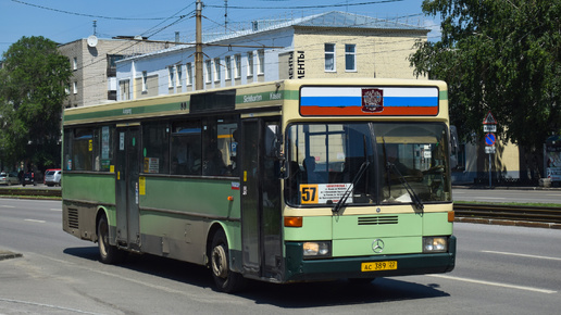 Автобус Mercedes-Benz O405 (АС 389 22). Покатушки по Барнаулу. / Ride on the Mercedes-Benz O405 bus.