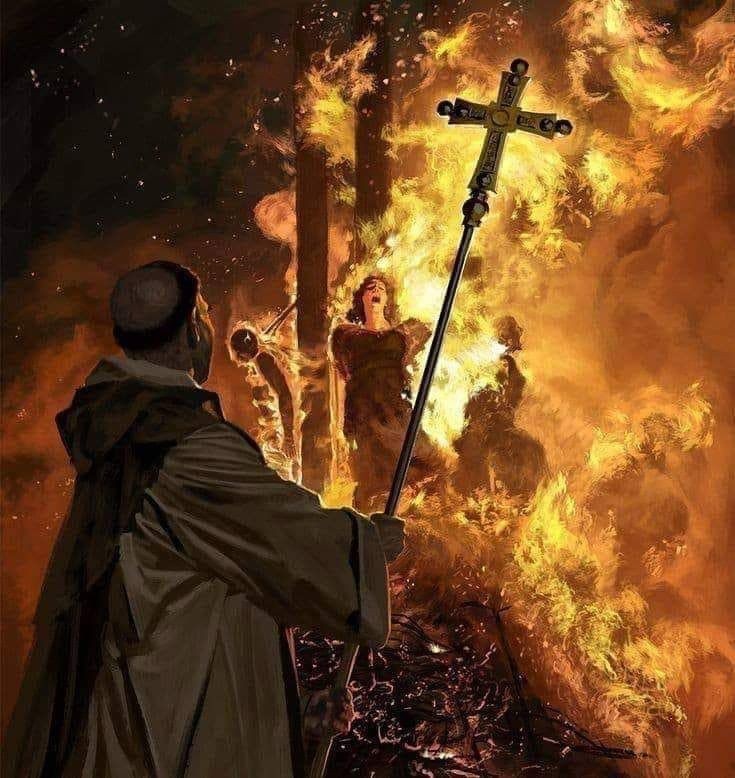 Сейчас конечно ведьму не сожгут на костре, а вот посадить в СИЗО запросто. 