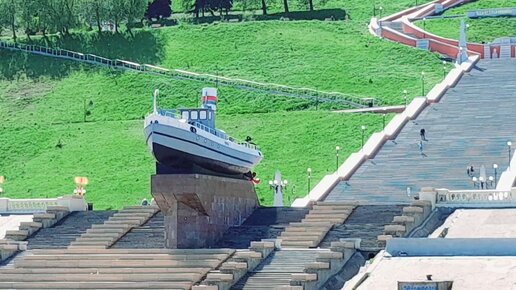 Олень, Чкаловская лестница, катер Герой и кораблик Волга с борта теплохода Космонавт Гагарин в навигацию 2024 🌞😍