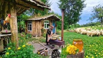 Готовим Мед из Одуванчиков, Курзе с Зеленью и Грецкими Орехами, Плов с Сухофруктами.