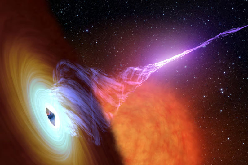    Художественное представление джета чёрной дыры. Источник изображения: NASA/JPL-Caltech