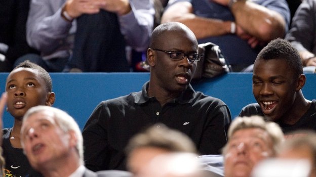    Лилиан Тюрам с сыновьями Маркусом и Хефреном. 2011 год. Global Look Press